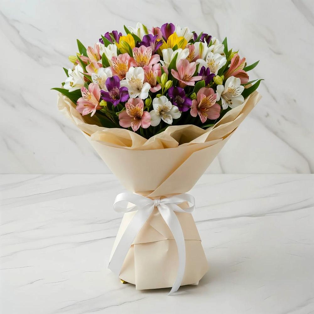 Букет цветов из: Альстромерии в Александроневской