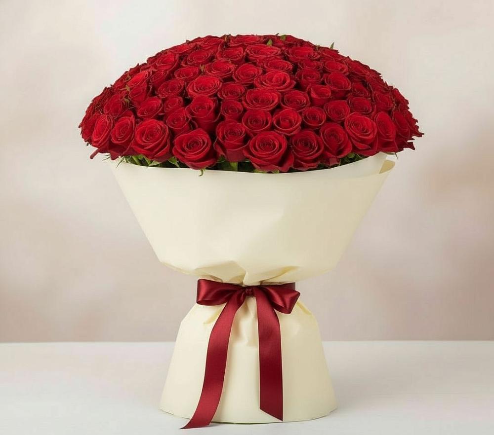 Букет 101 Красная роза Милано в Александроневской