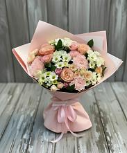 Букет цветов из:  Гвоздики, Розы и Хризантемы в Александроневской