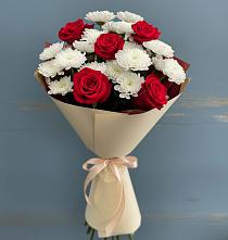 Букет цветов из:  Розы и Хризантемы в Александроневской