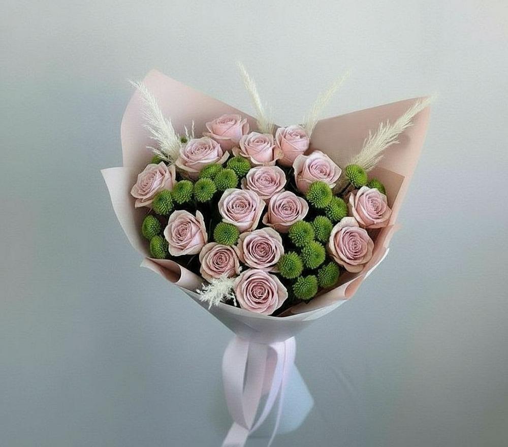 Букет цветов из: Розы и Хризантемы в Александроневской