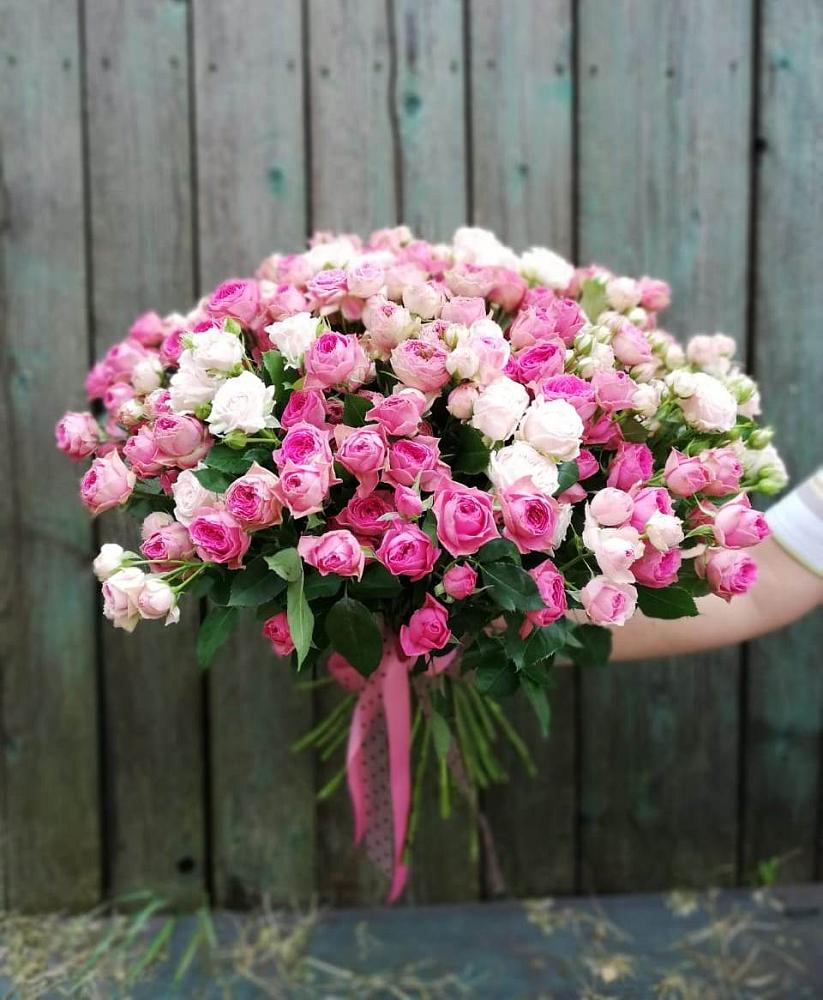 Букет Розовые кустовые розы Натали и Лав Лидия в Александроневской