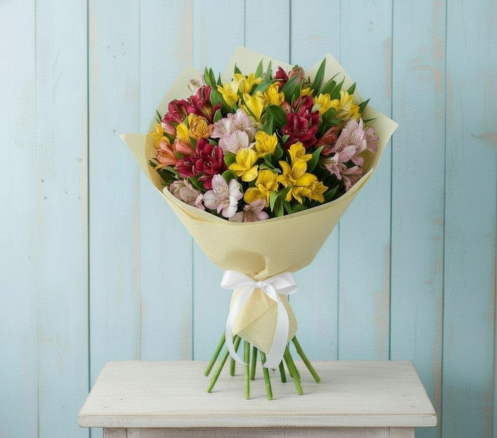 Букет цветов из: Альстромерии в Александроневской